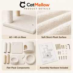 CatMellow Cloud Haven base plush surface flat-pack components and assembly hardware