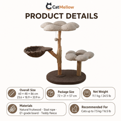 CatMellow Flower Garden Cat Tree specifications and materials