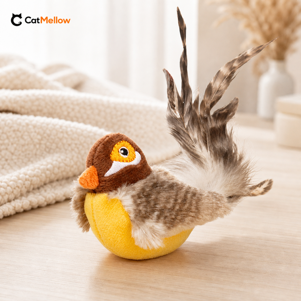 Little Bird toy displayed in a warm home