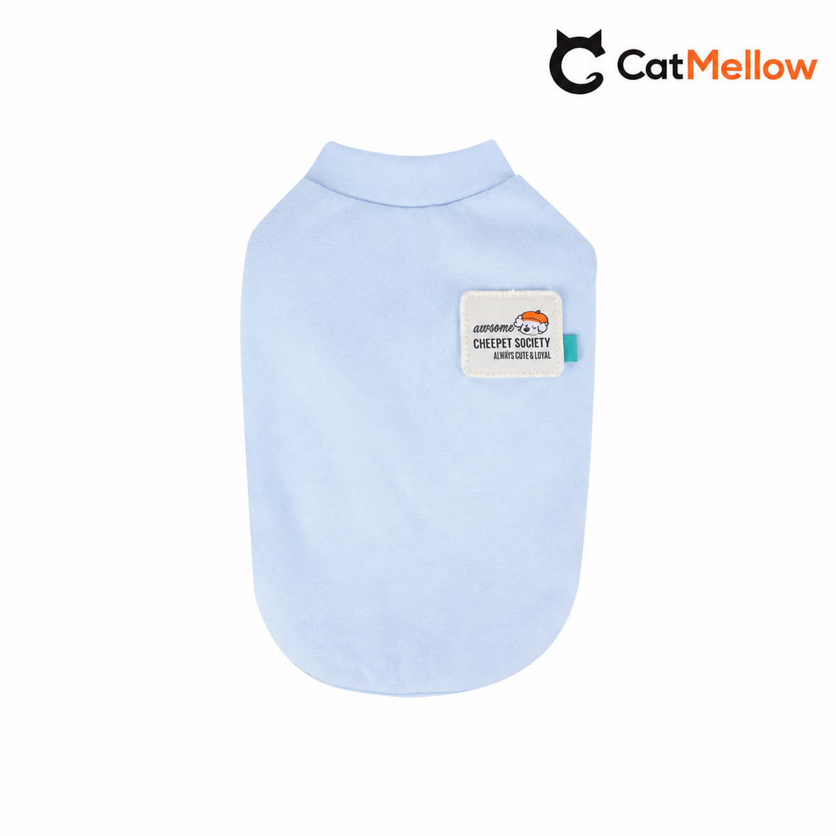 Blue dog shirt with puppy patch