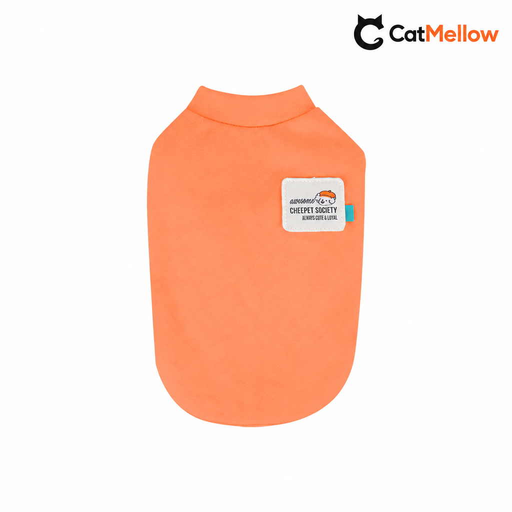 Orange dog shirt with puppy patch